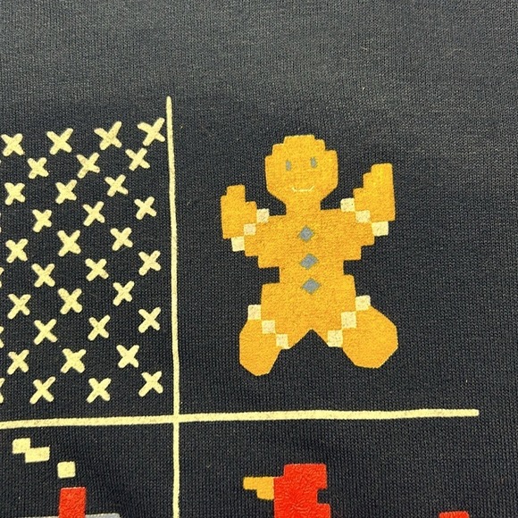 Vintage Blair Christmas Sweatshirt Holiday Crewneck Winter Festive Blue XL - Picture 9 of 15